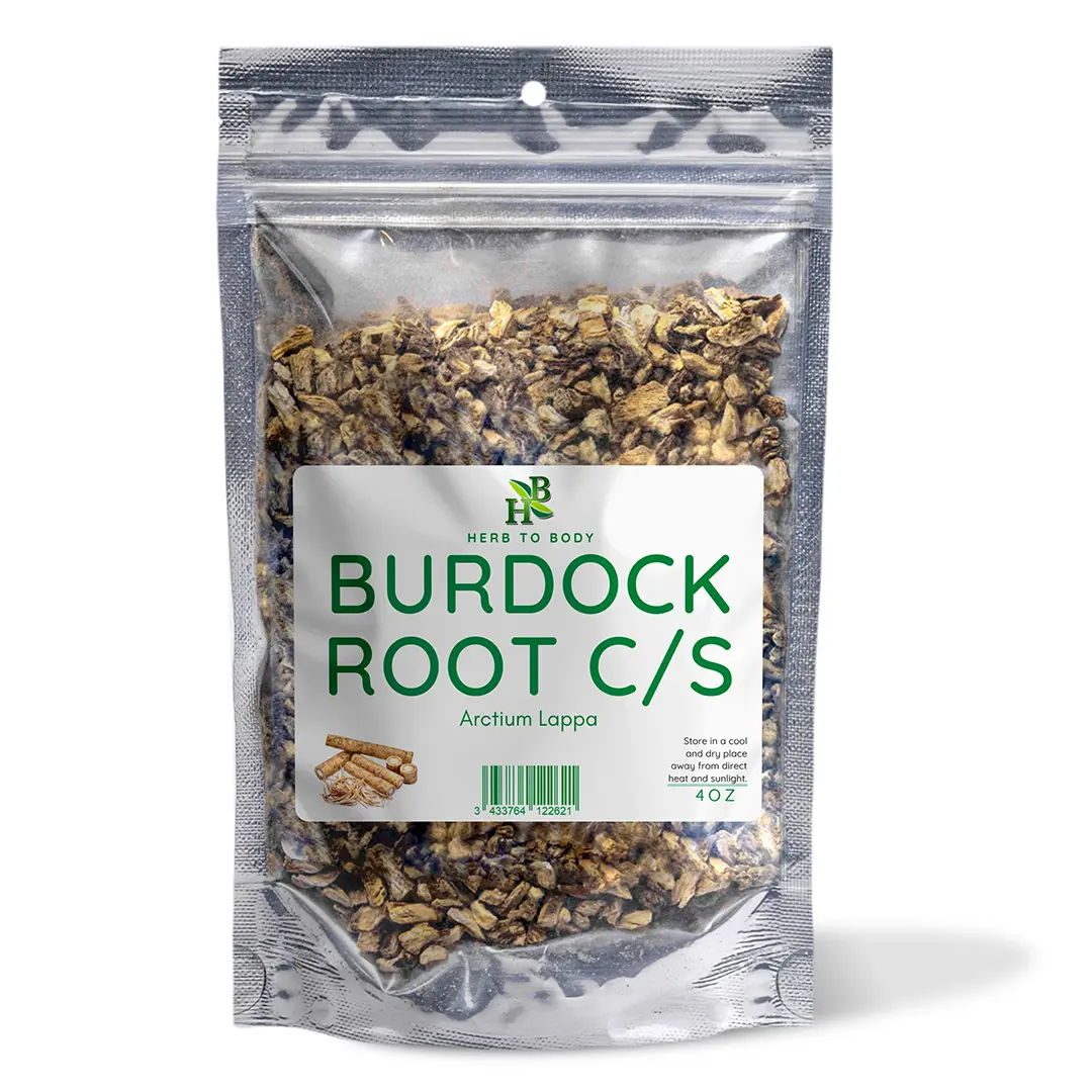 Burdock Root C/S – 4 oz and 1 lb | Cut & Sifted Dried Root for Herbal Tea & Broth  | Herb To Body
