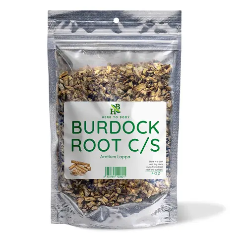 Burdock Root C/S – 4 oz and 1 lb | Cut & Sifted Dried Root for Herbal Tea & Broth  | Herb To Body