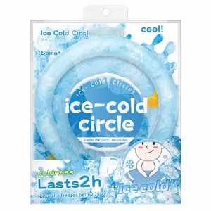 Ice Neck Cooling Ring - Reusable Wearable Cooling Neck Wraps for Summer Heat, PCM Neck Cooler with Stretchable Design for Outdoor Work, Hiking, Camping & Gardening, Blue, Ideal Back to School Gift
