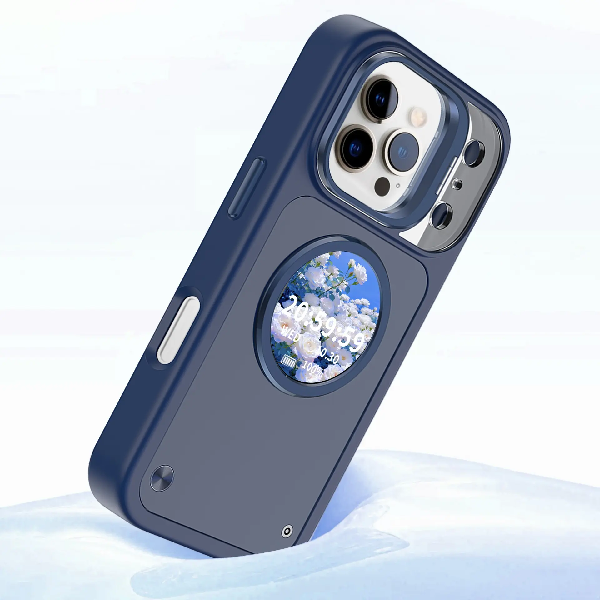 New HD Screen Fashion Phone Case TPU Shell for iPhone 13/14/15/16/iPhone 17, Rear Camera Preview, Remote Shutter Control, Magnetic Charging
