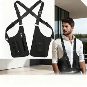 New men's shoulder underarm bag, Side Pouch, shoulder strap anti-theft bag, men's leather anti-theft shoulder strap, anti-theft shoulder strap wallet. It is very suitable for outdoor travel and a must-have for mature men