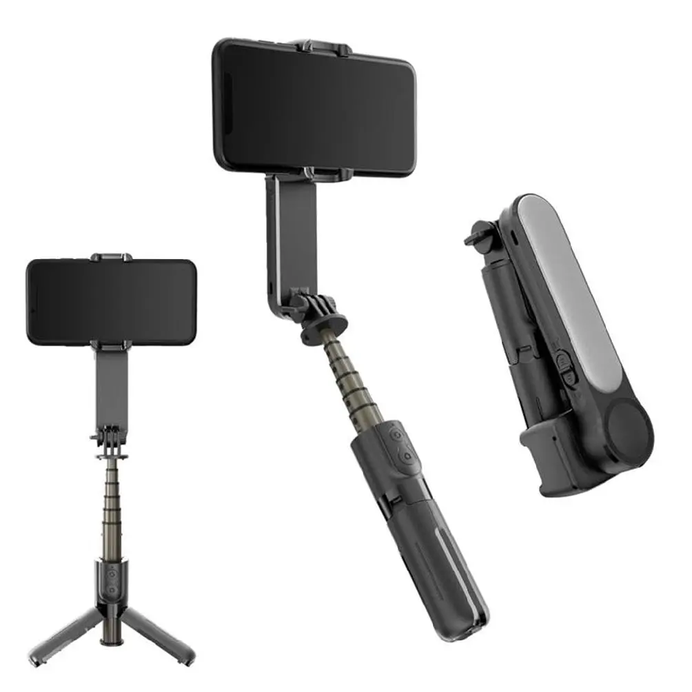 Stabilizer for Smartphone,1-Axis Selfie Stick Gimbal Stabilizer with Fill Light 360°Rotation with Wireless Remote for Android and iPhone,Ideal for Vlogging,TikTok Recording Accessories Cellphone