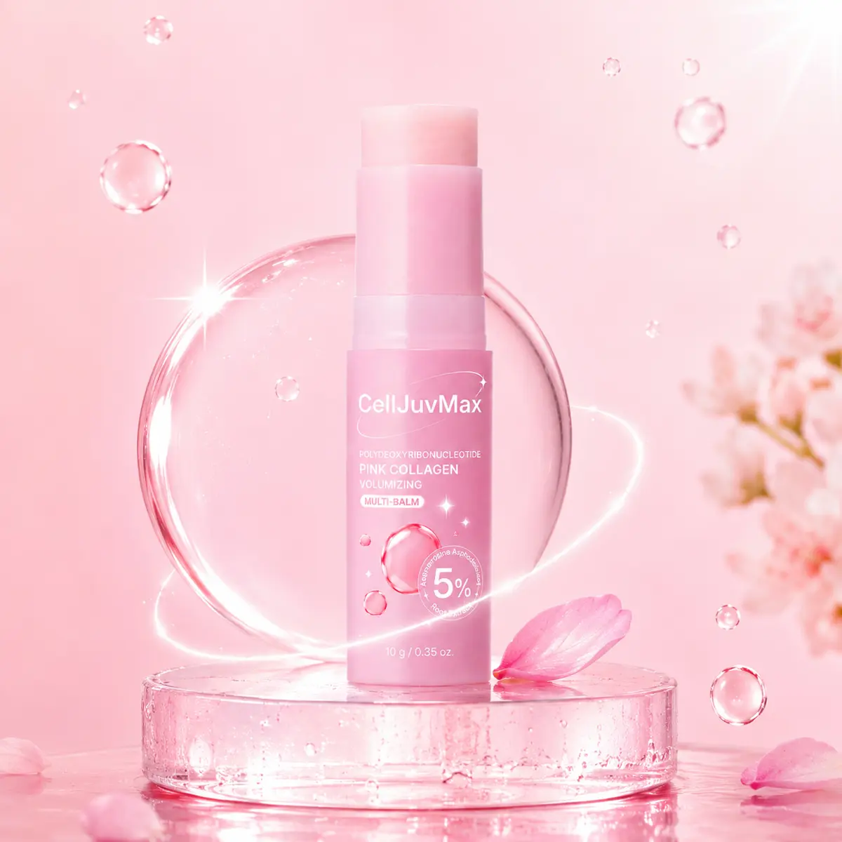 Multi Care Collagen Balm Stick | Infused with PDRN, Volufiline and Moisturizing Ingredients | Supports a Smooth, Radiant Appearance | Convenient Roll-On Care for Forehead, Neck, Lip Area and Under-Eye Skin | Korean Skincare Formula