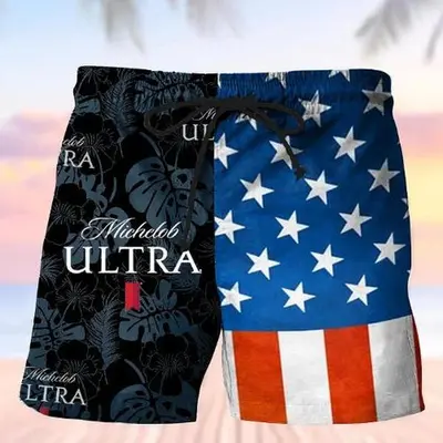 Red White and Blue Swim Men TikTok Shop