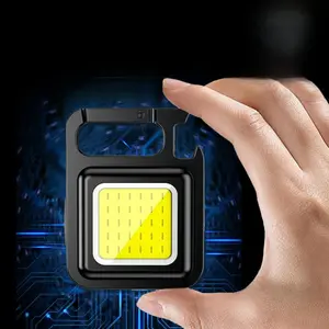 Portable LED Keychain Flashlight, Rechargeable LED Flashlight, Portable USB Charging Lights Suitable for Camping and Hiking Emergency Situations, USB Work Light