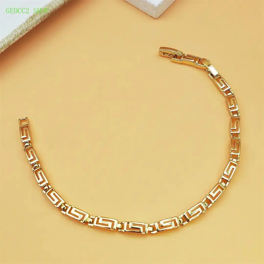 Retro Letter Chain Bracelet, European & American Vintage Lock Bracelet, Trendy Streetwear Metal Chain Jewelry for Women & Men, Minimalist Fashion Wrist Accessory for Daily Wear, Party & Casual Outfits