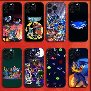 Game Cartoon S-Sly Cooper Phone Case For iPhone 17,16,15,14,13,12,11,Pro,XS,Max,XR,Plus,E,Mini Black Shockproof Cover