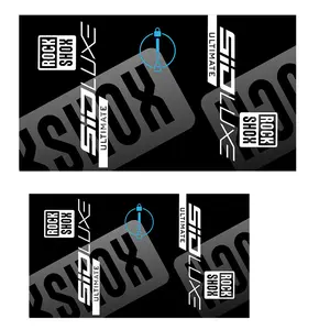 1SET Cool Professional Cycling ROCKSHOX Logo Sticker For Stationery,  Cycling Small Items SID LUXE Brand Logo Decor Daily With Crisp Professional Texture Details Convey Love For Professional Cycling Style Inject Hardcore Off-Road Soul Into Items