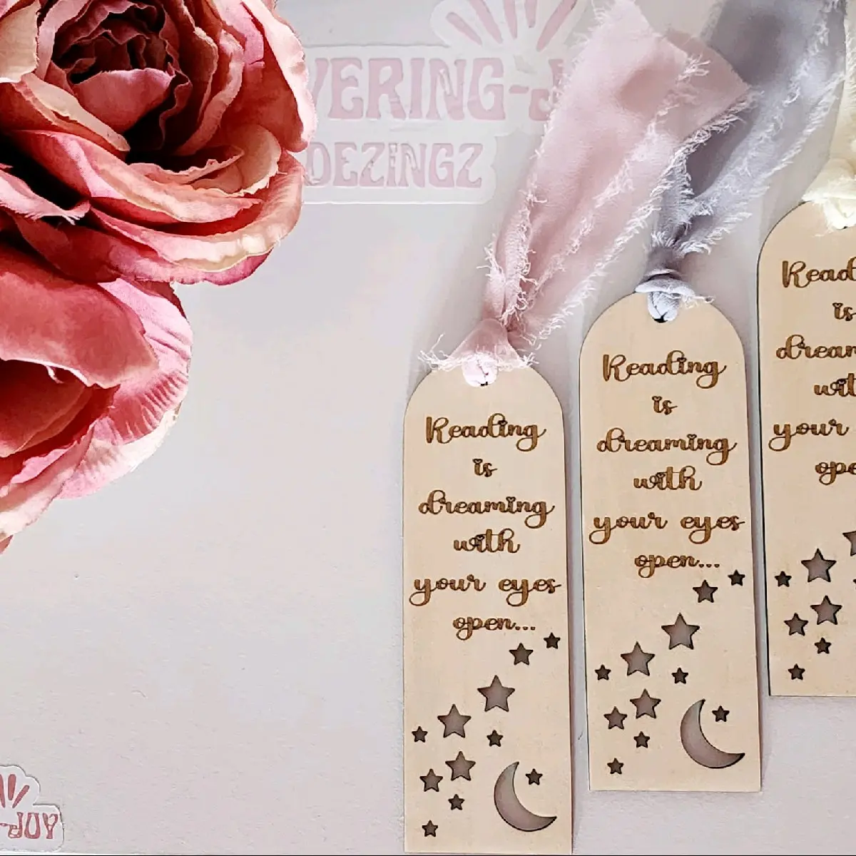 Bookmark w/ Chiffon Ribbon