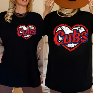 Vintage Cubs Heart Shirt, Retro Chicago Cubs Shirt, Cubs Baseball Shirt