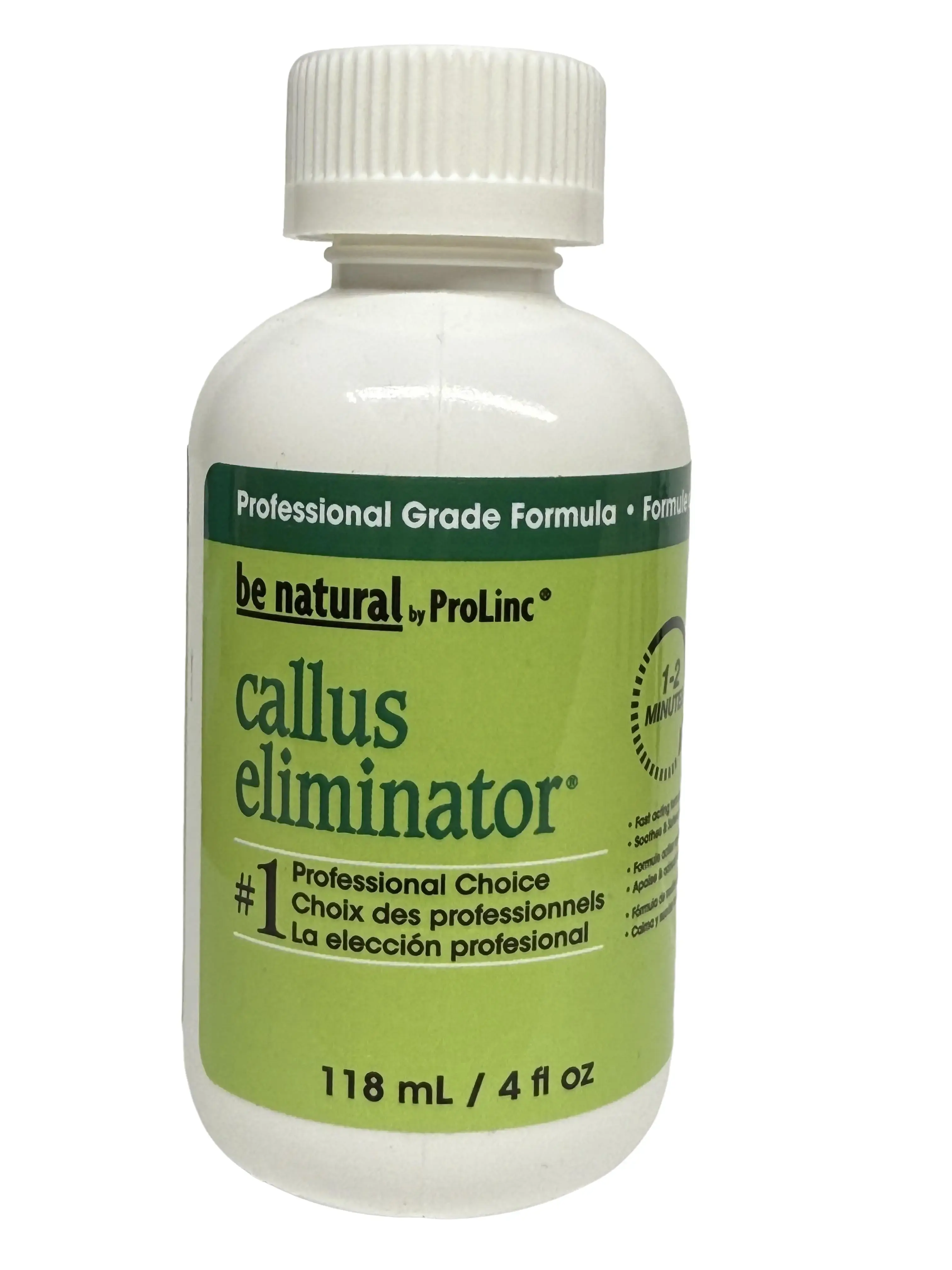ProLinc Be Natural Callus Eliminator Professional Grade Formula 4 Fl Oz 118 mL Fast Acting Foot Care Solution for Quick Results, Foot Care Product, Callus Remover For Feet, Youth