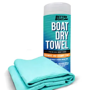 Better Boat Super Absorbent Towels Synthetic Chamois Cloth for Car & Boat Drying Smooth Cooling Towel Marine Grade Cleaning Supplies PVA Shammy Wash or Dry - Microfiber