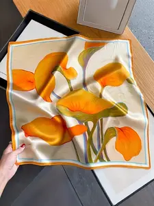 Women's Lightweight Boho Style Summer Scarf, Elegant Ginkgo Leaf Print, Classic Multi-Functional Soft Shawl Headband Hair Accessory