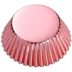 Rose  Foil Metallic Paper Muffin Cupcake Liners case Baking Cups 100 count,Standard Size 2x1.25 inch
