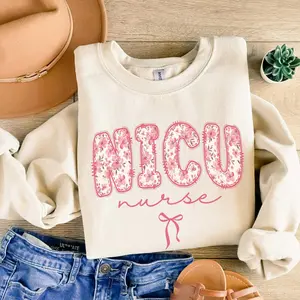 NICU Nurse Short sleeved T-Shirt Or Sweatshirt, Cute Neonatal Intensive Care Unit Shirt, Future NICU Nurse Student Crewneck, Floral Nicu Nurse Sweater, New Grad Gift