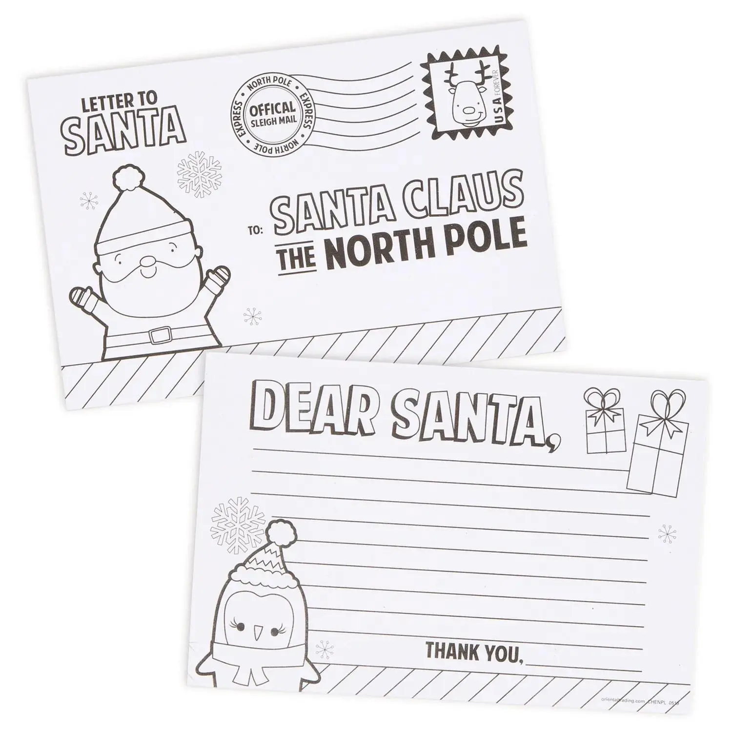 Color Your Own Letter to Santa Postcards - 24 Pc.