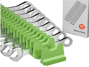 40Pcs Wrench Organizer for Tool Box, Wrench Holder Set for 40 Wrenches, Drawer Storage Rack Perfect for Garage and Workshop, Gift for Father, Brother and Boyfriend, Professional Mechanics Men