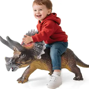 Dinosaurs King Giant Triceratops Dinosaur Toy – 32 inches Realistic Lifelike Dinosaur Figure, Jumbo Dino Toys for Kids Toddler 3-5 5-7 Years, Perfect Party Favors, Birthday Gifts