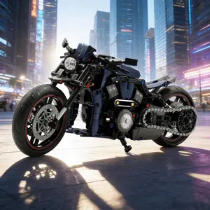 623pcs Creative Fashion Classic Mechanical Motorcycle Model Kit, High Detail Build, Suitable for Teenagers Challenge 1:8 Assembly