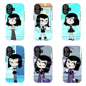 Teen-Titans R-Raven Cartoon Phone Case Y2K Goth Aesthetic Protective Cover Retro Superhero Shockproof Case Gift for Fans Her Him Compatible for iPhone 11 12 13 14 15 16 17 Pro Max Plus Air Mini Dark Magic Spooky Girl Core Armor Skin
