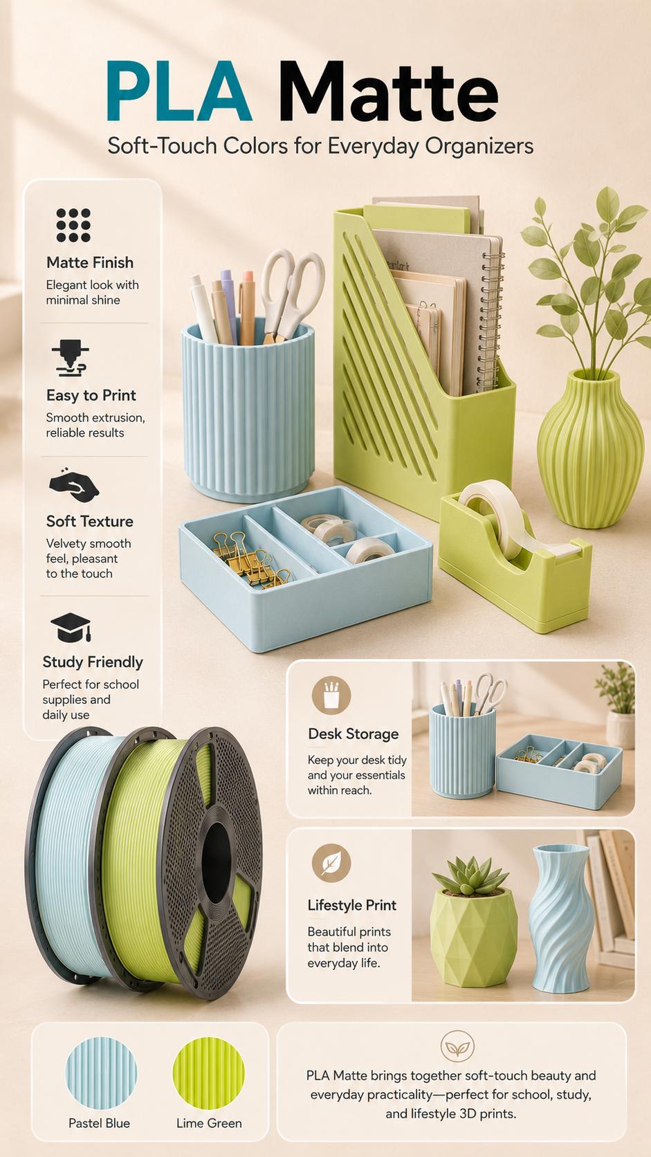 SUNLU 1KG PLA Filament Bundle, 3D Printing Supply with Back to School Aesthetic Options - Mix & Match Galaxy Theme, Twinkling, Marble, Wood, Rainbow, Matte Varieties tiktokshopbacktoschool,back to school,back to school haul