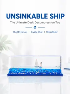Underwater World Sailboat Drift Bottle Desktop Ornament