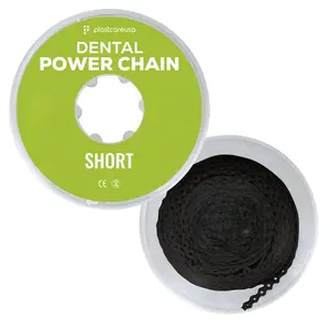 Black Dental Power Chain (Short) – 15 ft Orthodontic Elastic Chain for Braces