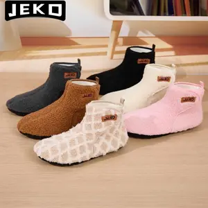 JEKO House Slippers Unisex - Sock-Style Design, Fleece Lined, Anti-Slip, Warm & Flexible, Perfect for Lounging & Indoor Workouts  Walking Shoes Flipflop Girl Footwear Women Men