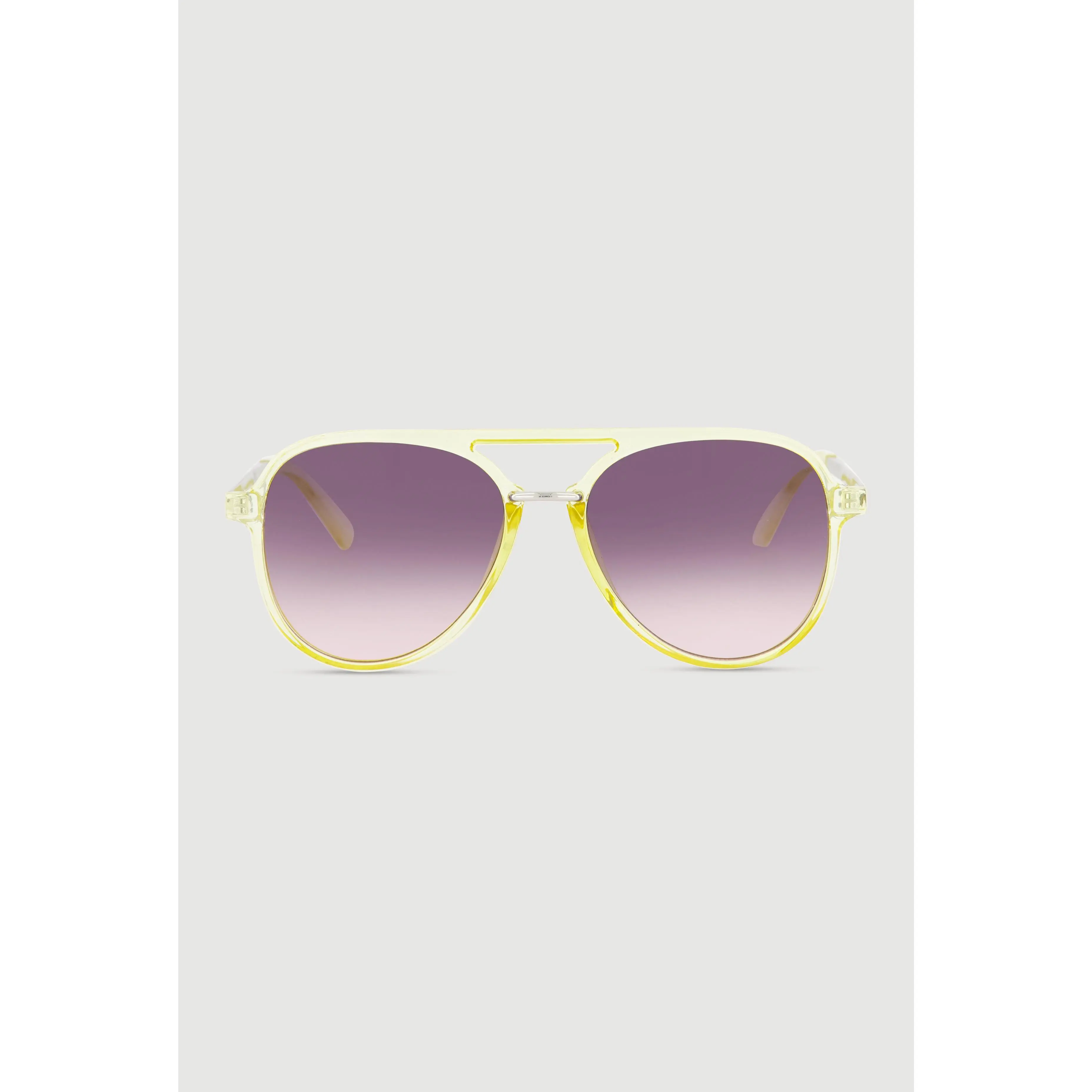 Transparent Frame Aviator Sunglasses