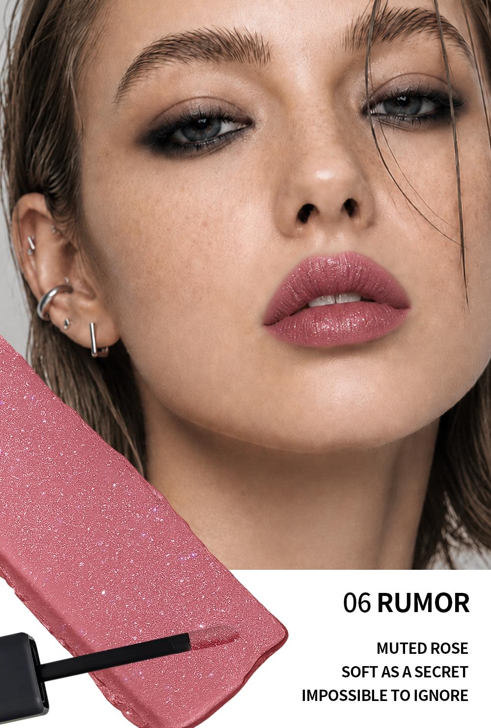 uCoolMe Matte Glitter Flip Mud, Color-Changing Velvet Lip Cream, High Pigment Waterproof Lip Tint, Soft Matte to Sparkling Finish, Long Lasting Moisturizing Lip Makeup, Gothic Bold Shades#tiktokshopbacktoschool