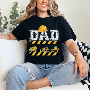 Construction Dad Shirt, Father's Day Gift for Him, Funny Builder T-Shirt, Gift for Her, Unisex Work Site Tee, Heavy Equipment TikTok Trend