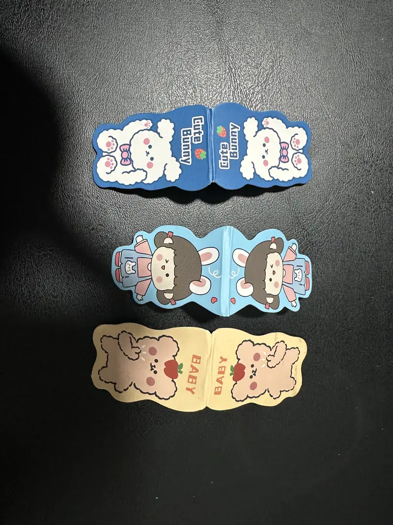 3 pcs Non-slip Magnetic Bookmark for Students Cute Bunny & Baby Designs Must Have for Reading Essential for Students Magnetic Feature Versatile Use
