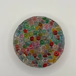 6 oz Rainbow Mini Crystal Discs Remeltable Picky Pad with Reusable Tray for Anxiety ADHD Skin Picking Soft Soothing Texture Microwavable Unisex Fidget Fun ASMR Lovers Squishy