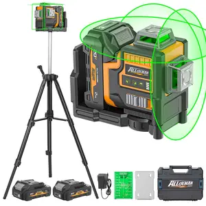 Alloyman Max 20V Laser Level with Tripod, 3x360° Self-Leveling Laser level, 3D Lazer Leveler Tool for Construction, Picture Hanging with Strong Magnetic Bracket & Hard Carry Case, Gifts for Perfect Christmas and New Year Idea