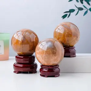 Natural Orange Moonstone Crystal Sphere – Hand-Polished Healing Gemstone Ball for Intuition, Emotional Balance & Soothing Energy