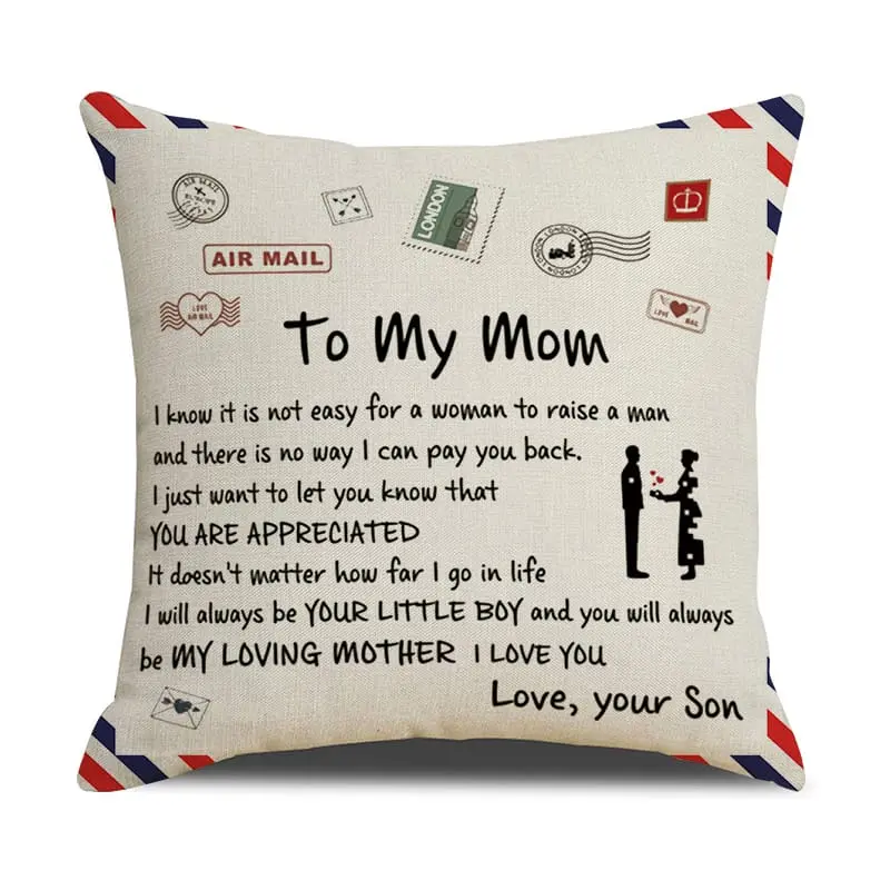 Gift from Son to Mom Throw-in Pillow
