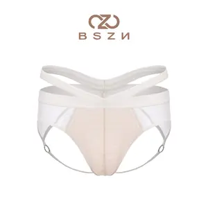 Half Beast “Oath Within” bridal lace thong with mesh fabric and metal accessories; men’s sexy antibacterial mid-rise underwear