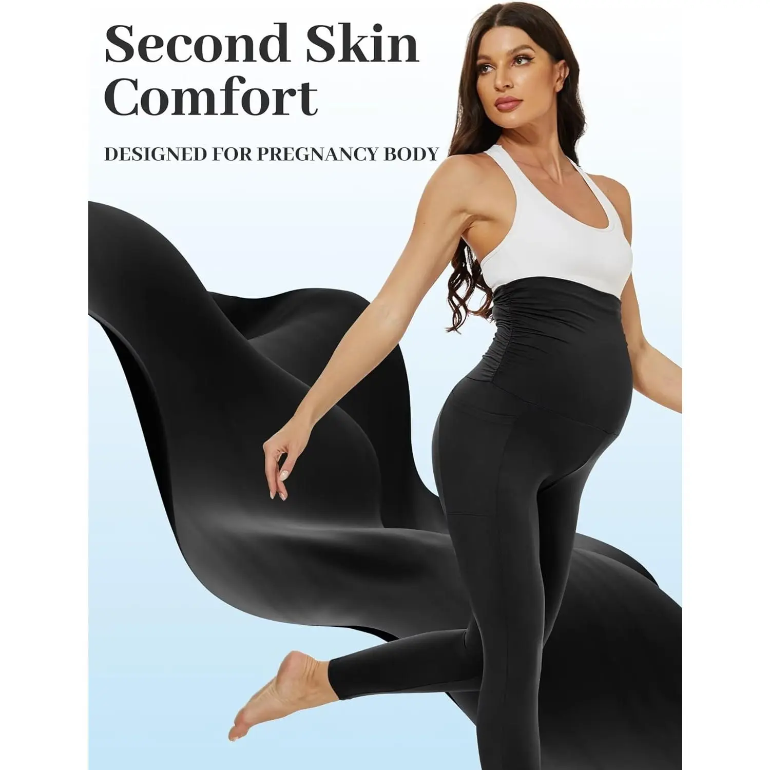 2/3/4 Pack Maternity Leggings With Pockets Over The Belly,Womens Pregnancy Workout Yoga Active Soft Tights Pants 2/3/4 Pack Maternity Leggings With Pockets Over The Belly,Womens Pregnancy Workout Yoga Active Soft Tights Pants