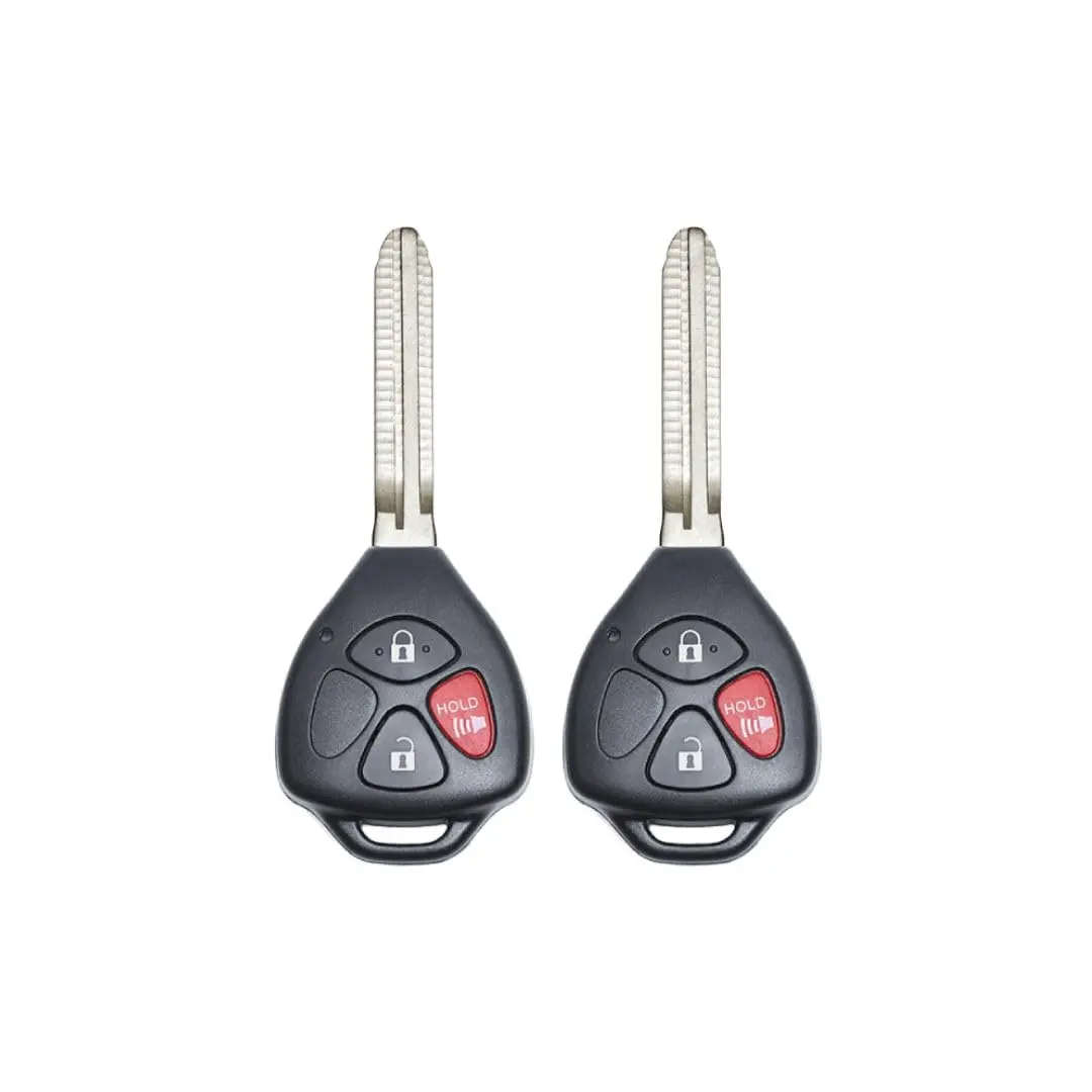 Keys4Less Replacement Keyless Remote Head Key Fob Compatible with RAV4 2006-2011 FCC HYQ12BBY HYQ12BDC PN 89070-42660 89070-42670 89070-12380 Pack of 2