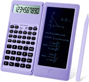 Scientific Calculators for Students, 10-Digit Large Screen, Math Calculator with Notepad, Classroom  Haves for Middle High School Supplies & College(Purple)