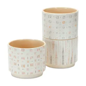 Melrose Abstract Dolomite Stacking Planters (Set of 3) Melrose Abstract Dolomite Stacking Planters (Set of 3)