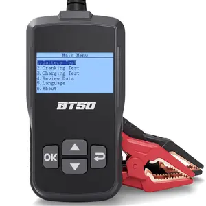 Car Battery Tester 12V, BT50, Automotive 100-2000 CCA Battery Load Tester Cranking and Charging System Auto Test Scan Tool Digital Battery Alternator Analyzer (Upgraded Version of AB101)