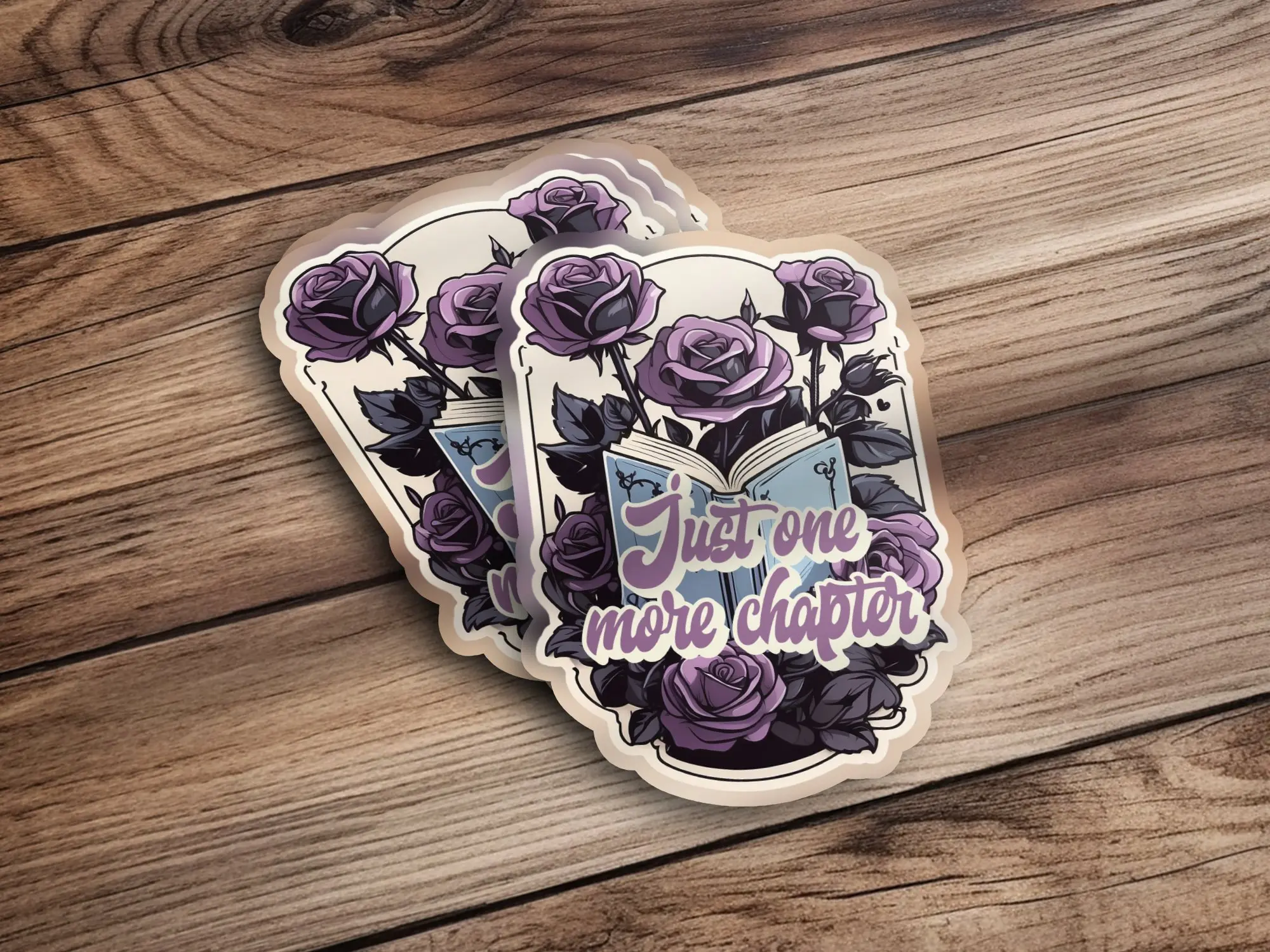 One More Chapter Sticker-Dark Romance Reader-Book Swag-Book Lover-Bookish Vinyl Decal Sticker