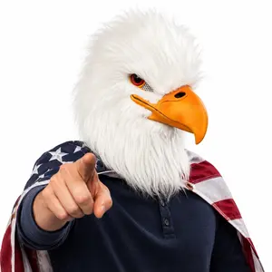 PATYGR Realistic Eagle Masks Latex Hawk Head Helmet Halloween Bird Cosplay Animal Head Mask Party Props for Adults