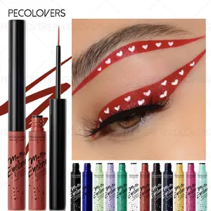 12pcs/set Matte Liquid Eyeliner - Quick-drying, Richly Pigmented for Bold, Smoky Eyes, Ultra-fine Tip, Perfect for Christmas and Holiday Parties