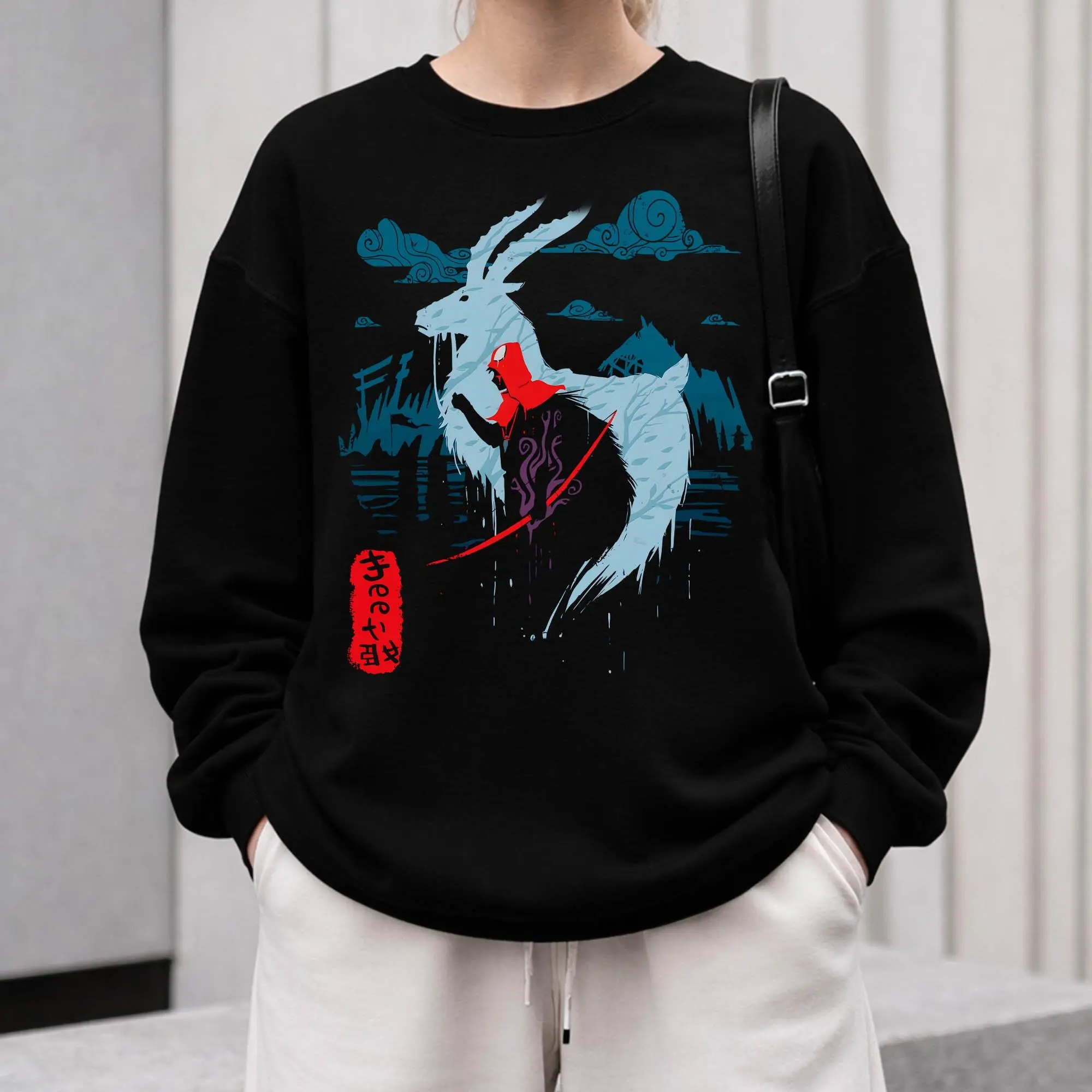 Vintage Ashitaka Princess Mononoke Sweatshirt, Hoodie, Studio Ghibli Shirt, Mononoke Hime Shirt, Studio Ghibli Gift, Y2K Movie Shirt