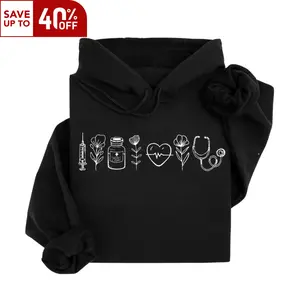 Nurse Life Hoodie, Medical Hoodie for Women, RN Hoodie, Nurse Week Gifts, Floral Nurse , New Nurse Gift, Flower Nurse Student Love Sweatshirt