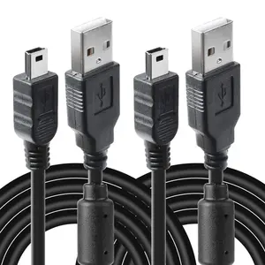 ROGEE 2 Pack 10ft PS3 Controller Charger  - Mini USB Data  for PS Move/PS3/PS3 Slim Controller, TI84 Plus CE, Digital Camera