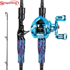 Sougayilang Centron Lite Fishing Combo - IM6 Graphite Casting Rod, High-Speed Reel, Ceramic Rings, EVA Split Grip for Freshwater Bass Trout Lures