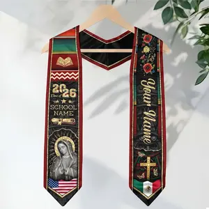 Custom Name & School Mexico Stole 2026, Mexican Flag Graduation Sash, Mexican Graduation Gifts, Personalized Mexican Graduation Sash Graduation Stole